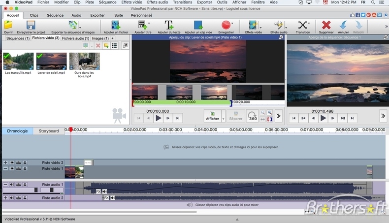 VideoPad - Montage vidéo pour Mac 