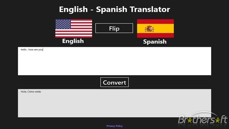 English Spanish Translator for Windows 8 