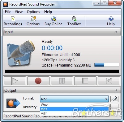 RecordPad Free Sound Recording Software 
